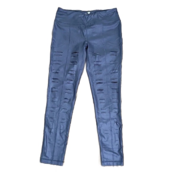 90 DEGREE BY REFLEX Missy Front Vent Leggings Black Cut Out Size XS S M L XL NWT - Picture 2 of 3